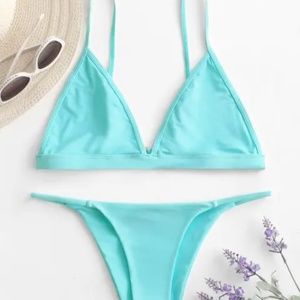 Teal two piece bikini